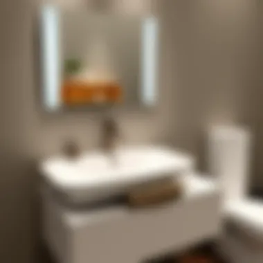 Modern bathroom sink set with sleek design