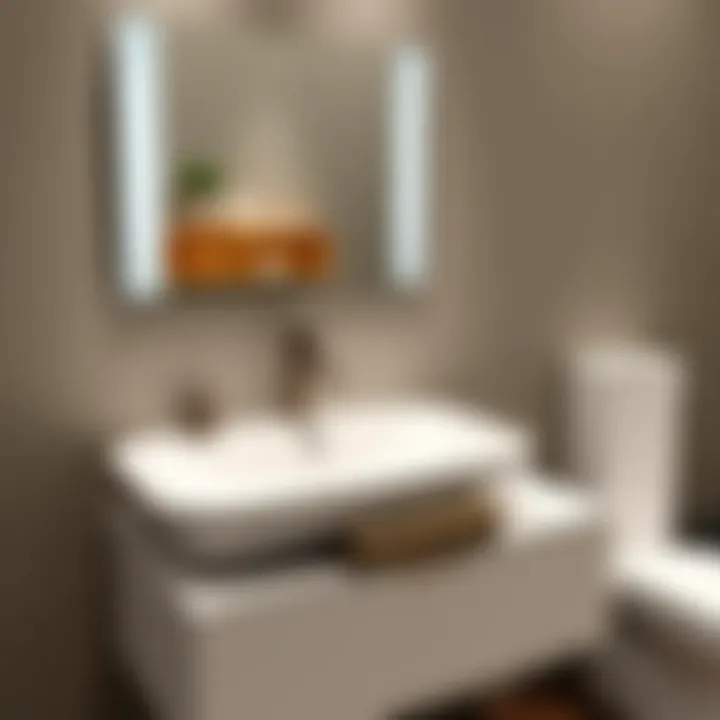 Modern bathroom sink set with sleek design