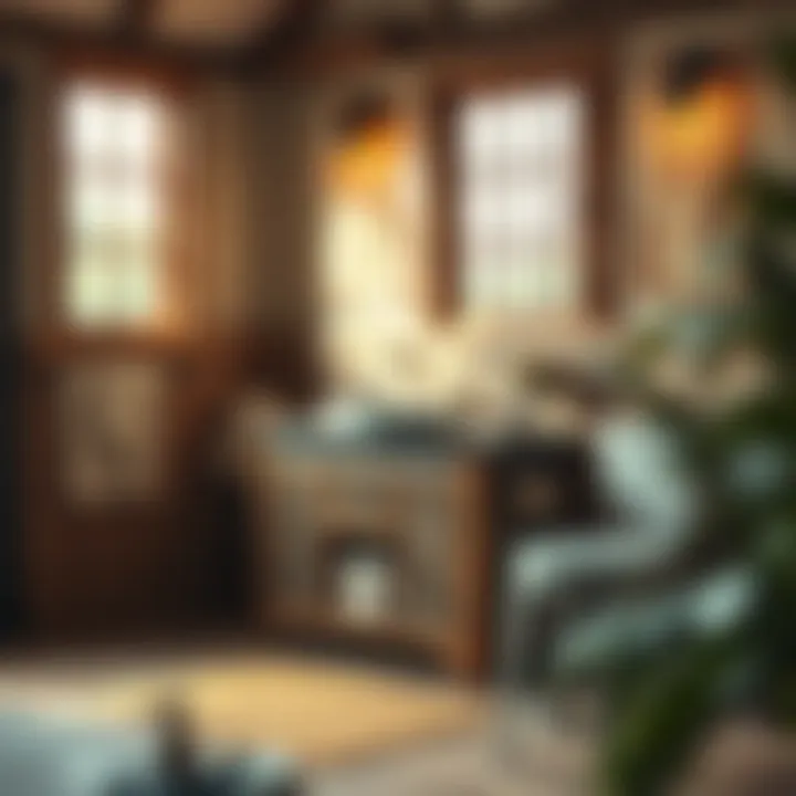 Rustic bathroom sink set with wooden accents