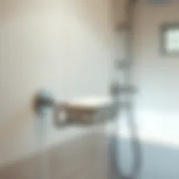 Elegant metal soap holder in a contemporary shower environment