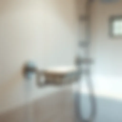 Elegant metal soap holder in a contemporary shower environment