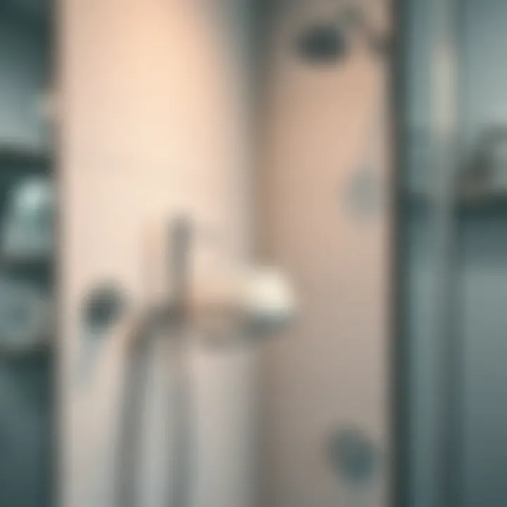 Installation of a metal soap holder in a stylish bathroom