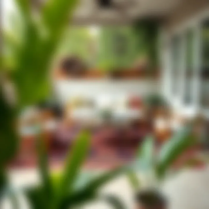 Stylish patio decor featuring a vibrant 8x12 rug