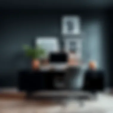 Incorporating Black Sideboard in Modern Office Stylish black office sideboard in a contemporary workspace