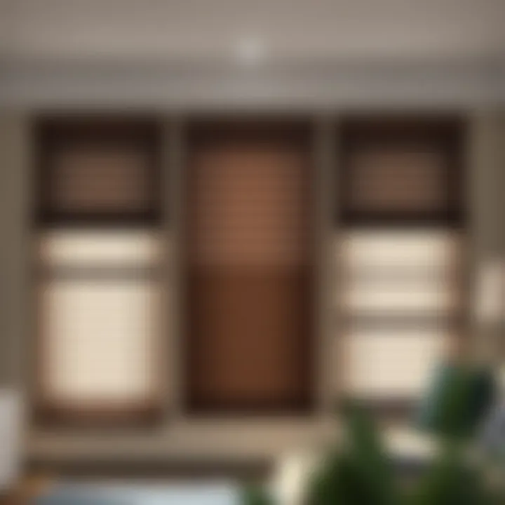 Installation Options for Blackout Wooden Blinds Diagram illustrating installation options for blackout wooden blinds