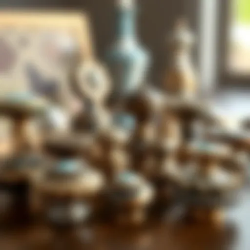 Elegant collection of bohemian style knobs