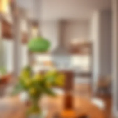 Creative decor elements in a modern kitchen