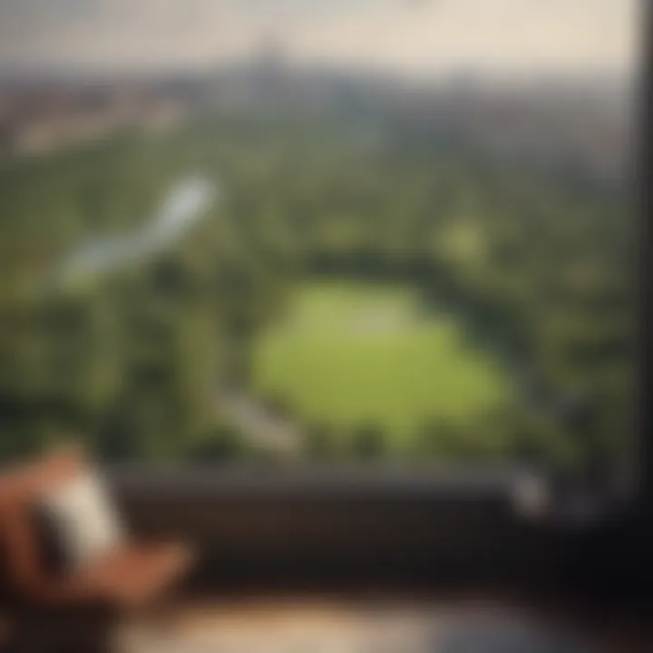 Panoramic view of Central Park captured on canvas