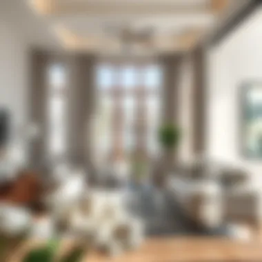 Stylish living room with cotton colors window film enhancing natural light