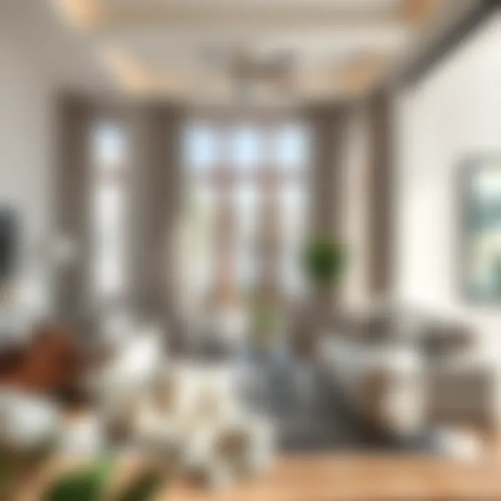 Stylish living room with cotton colors window film enhancing natural light