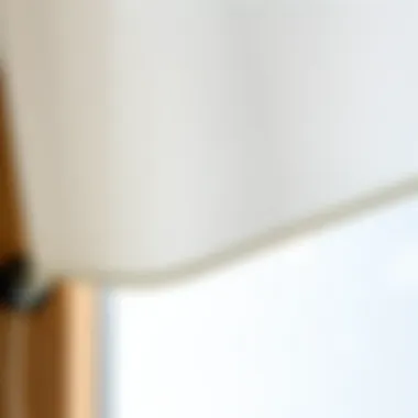 Close-up of cotton colors window film texture and detail