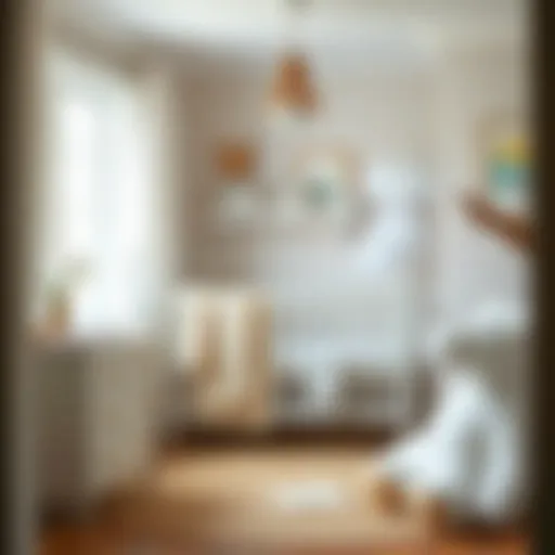 Soft cotton crib bedding set in a nursery