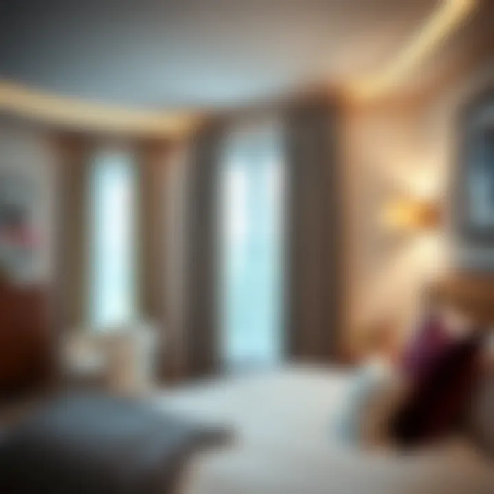 Installation of Curtain Rods in Chic Bedroom Step-by-step installation of curtain rods in a chic bedroom