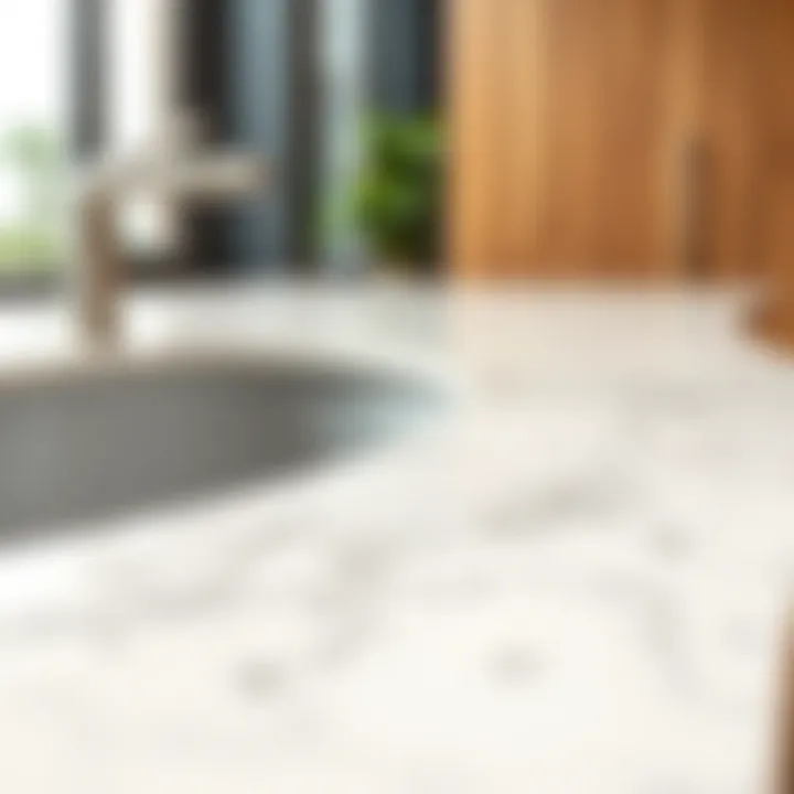 Surface Texture and Durability of Quartz Sinks Close-up of a quartz sink surface highlighting its smooth texture and durability