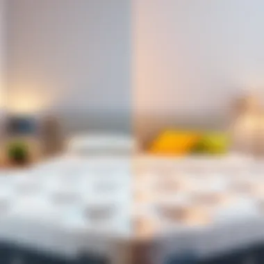 A side-by-side comparison of mattresses from different brands