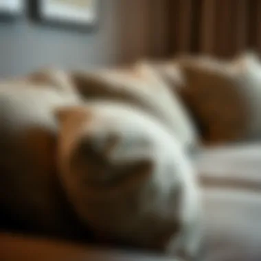 Close-up of deep sofa cushions emphasizing comfort and support