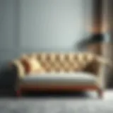 Luxurious Deep Sofa with Elegant Textures Luxurious deep sofa showcasing elegant fabric textures