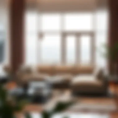 Modern living room featuring a deep sofa in a stylish setting