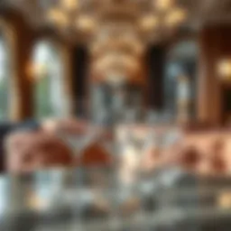 Elegant display of 4oz drinking glasses in a luxurious setting