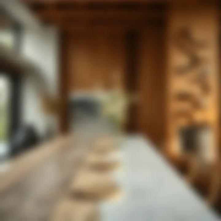 Stylish 8-foot island countertop made from natural materials