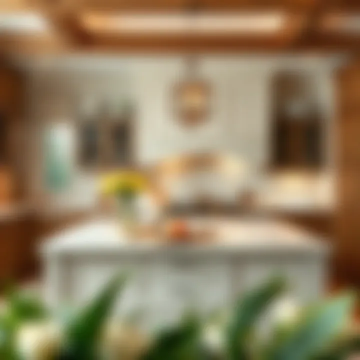 Timeless 8-foot island countertop in a traditional kitchen