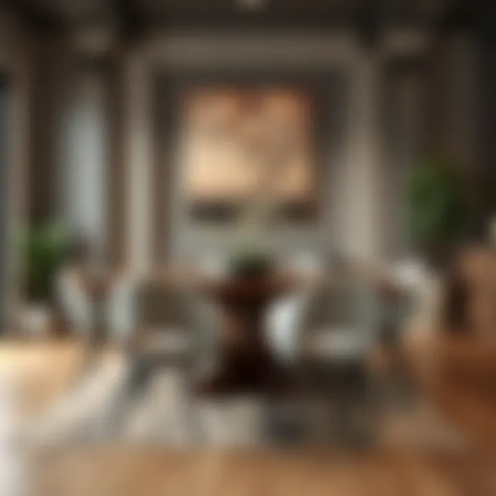 Cozy dining area highlighting design trends with contemporary furnishings