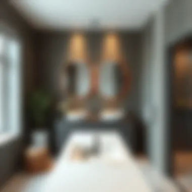 Stylish installation of a double sink in a contemporary bathroom