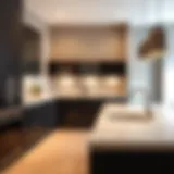 Elegant design of a double sink in a modern kitchen