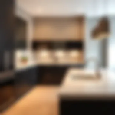 Elegant design of a double sink in a modern kitchen