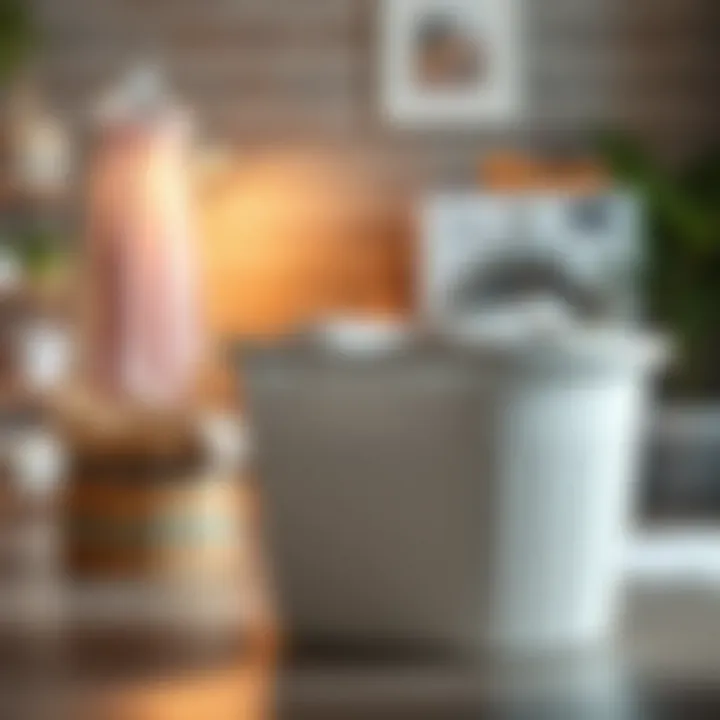 Sustainable Design in Laundry Solutions Eco-friendly extra large plastic laundry basket made from recycled materials.