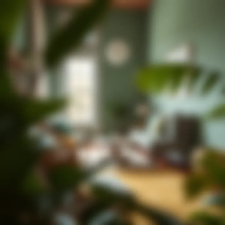 Green-yellow rug complementing a cozy reading nook