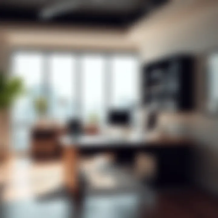 Maximizing Workspace Efficiency with L-Shaped Desk Efficient workspace utilizing an executive L-shaped corner desk