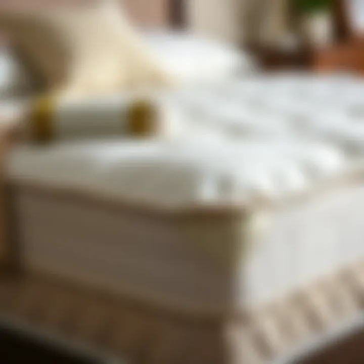 High-Quality Mattress Topper Material Close-up view of a high-quality mattress topper material