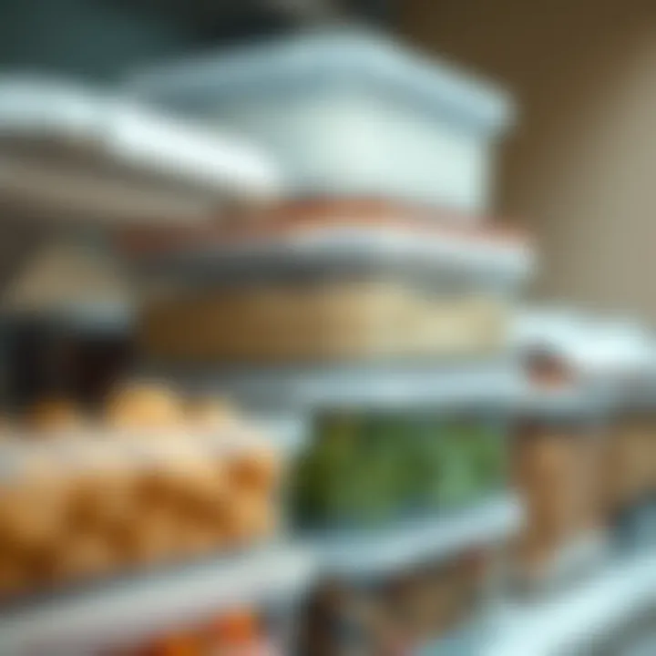 Close-up of various materials used in flip tight food storage systems.