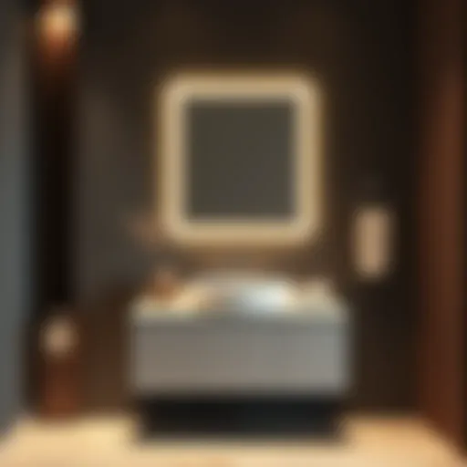 Sleek floating vanity with a modern design