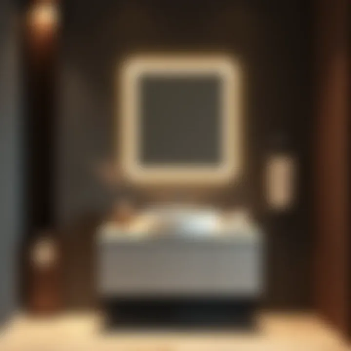 Sleek floating vanity with a modern design