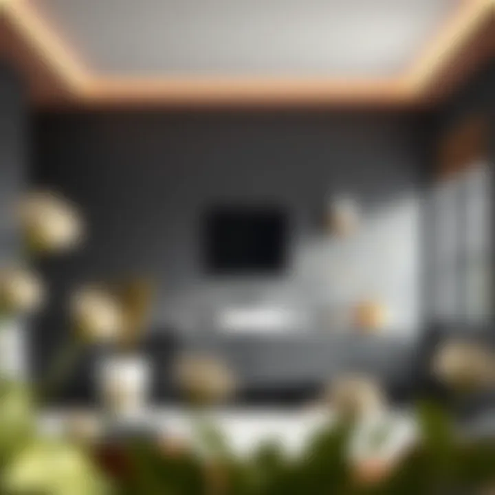 Stylish color palette for a contemporary floating vanity