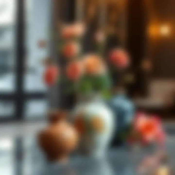 Diverse floral vase designs showcasing materials