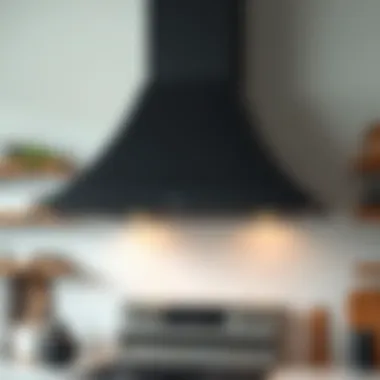 Variety of materials used in free hanging stove hoods