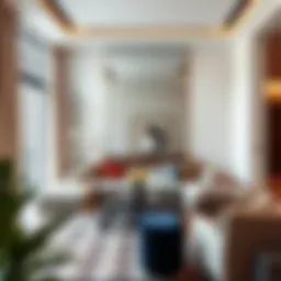 Elegant full-length mirror in a modern living room setting