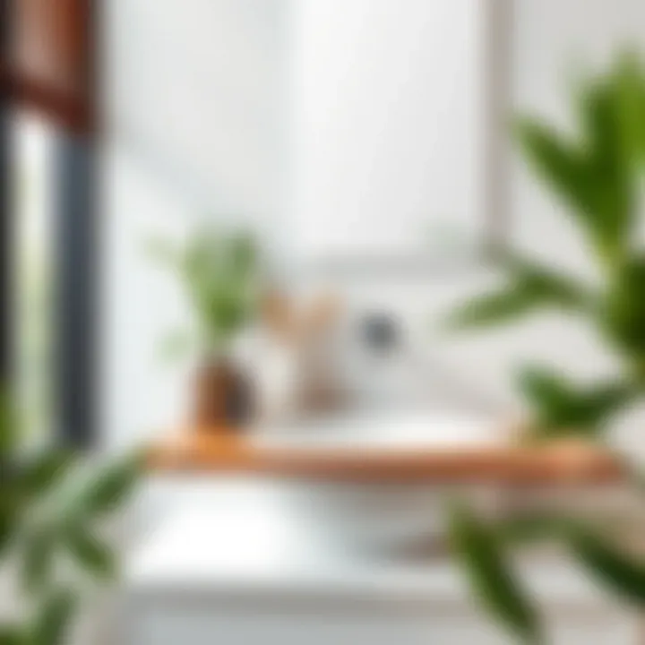 Bamboo Bathroom Sink Rack Stylish bathroom sink rack made of bamboo