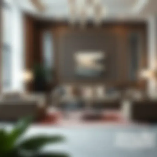 Elegant living room furniture display