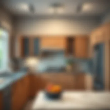 Various types of affordable kitchen cabinets showcasing material options and designs.