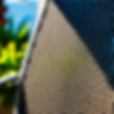 Quality Materials in Mesh Patio Chair Close-up of quality materials in mesh patio chair