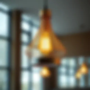 Modern swag lamp highlighting innovative technology