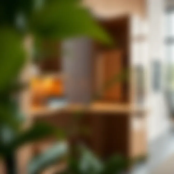 Illustration of a cabinet equipped with hydraulic hinges