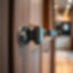 Close-up of a hydraulic hinge demonstrating its smooth operation