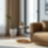 Modern side table with sleek design and minimalist features