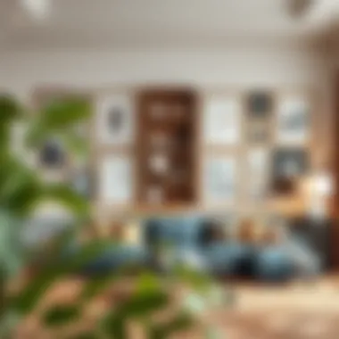 Elegant gallery wall with a mix of frames and artwork