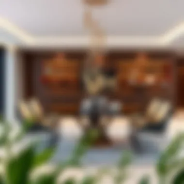 Elegantly designed extendable dining table in a modern setting